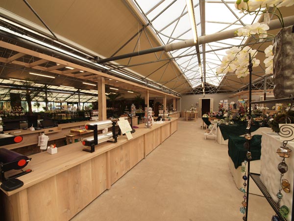 Een impressie van het tuincentrum in aanbouw.