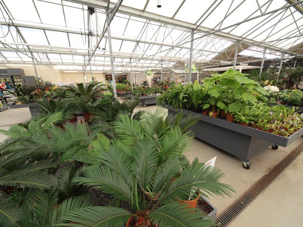 Een impressie van het tuincentrum in aanbouw.