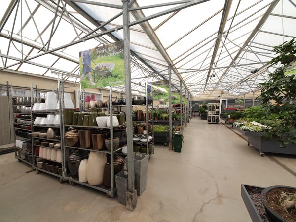 Een impressie van het tuincentrum in aanbouw.