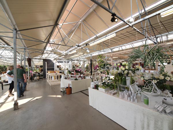 Een impressie van het tuincentrum in aanbouw.