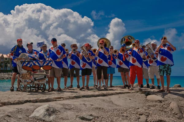 De Blauhúster Dakkapel op Sint Maarten.