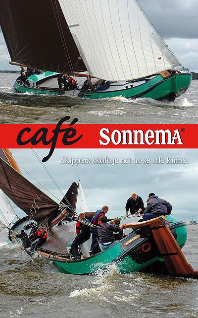 Het Sonnema-café is een onderdeel van de eilandstand van Friesland Holland op Boot Holland