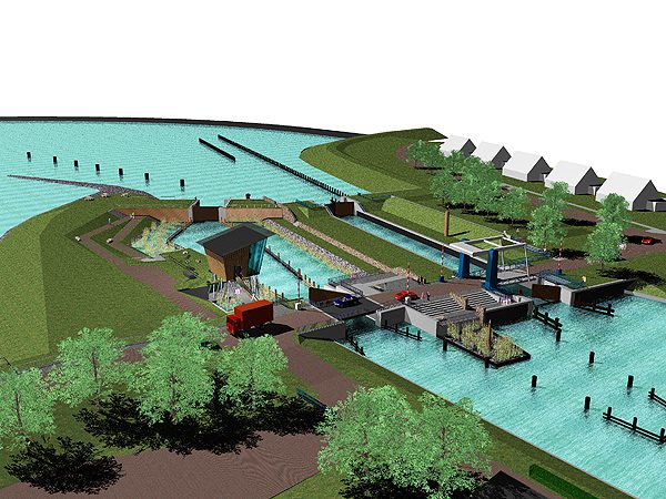 Zo komt het nieuwe sluizencomplex er uit te zien.